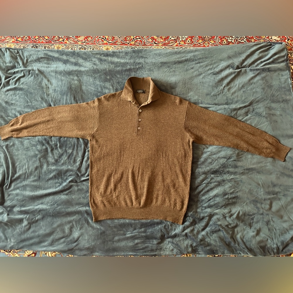 Canali men’s polo sweater size Italian 52 US 42 in excellent preowned condition